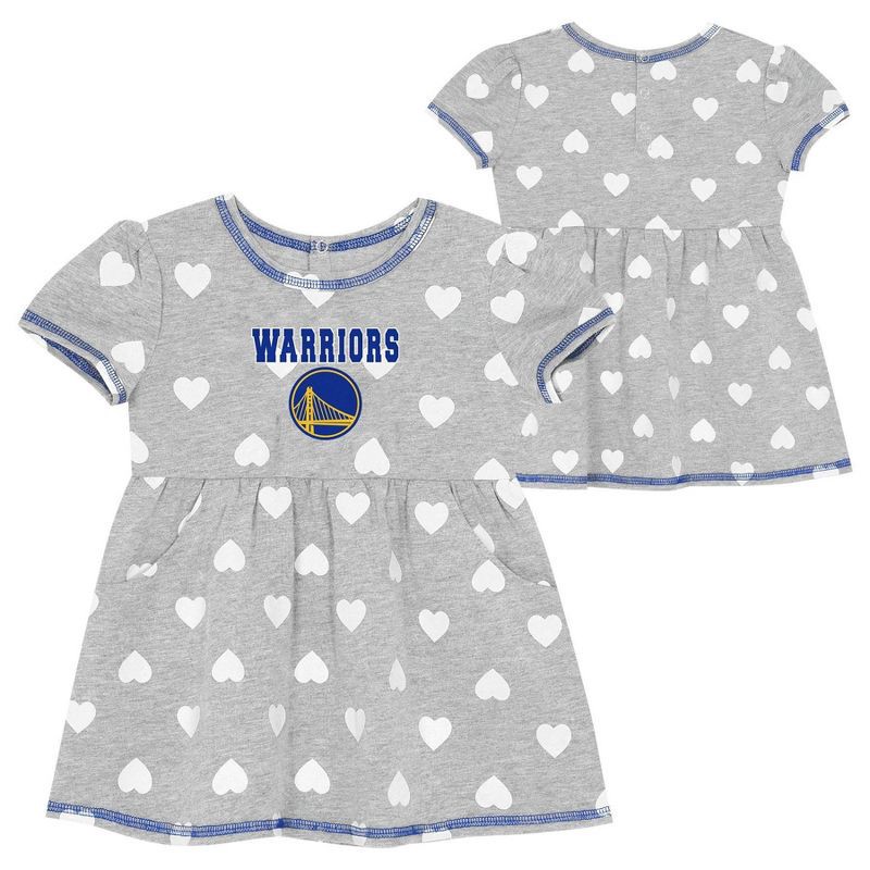 slide 1 of 3, NBA Golden State Warriors Toddler Gray Dress - 3T, 1 ct