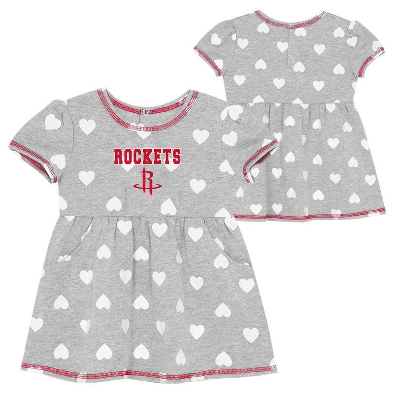 slide 1 of 3, NBA Houston Rockets Toddler Gray Dress - 3T, 1 ct