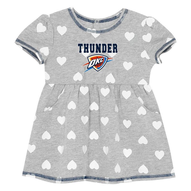 slide 3 of 3, NBA Oklahoma City Thunder Toddler Gray Dress - 3T, 1 ct