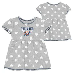 NBA Oklahoma City Thunder Toddler Gray Dress - 3T