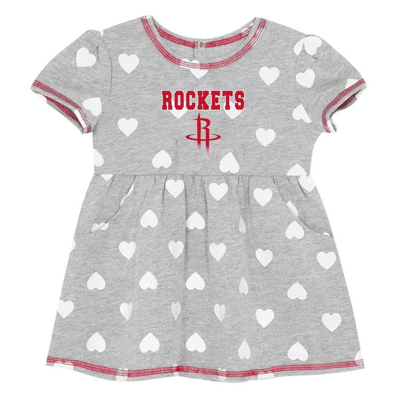 slide 3 of 3, NBA Houston Rockets Toddler Gray Dress - 4T, 1 ct