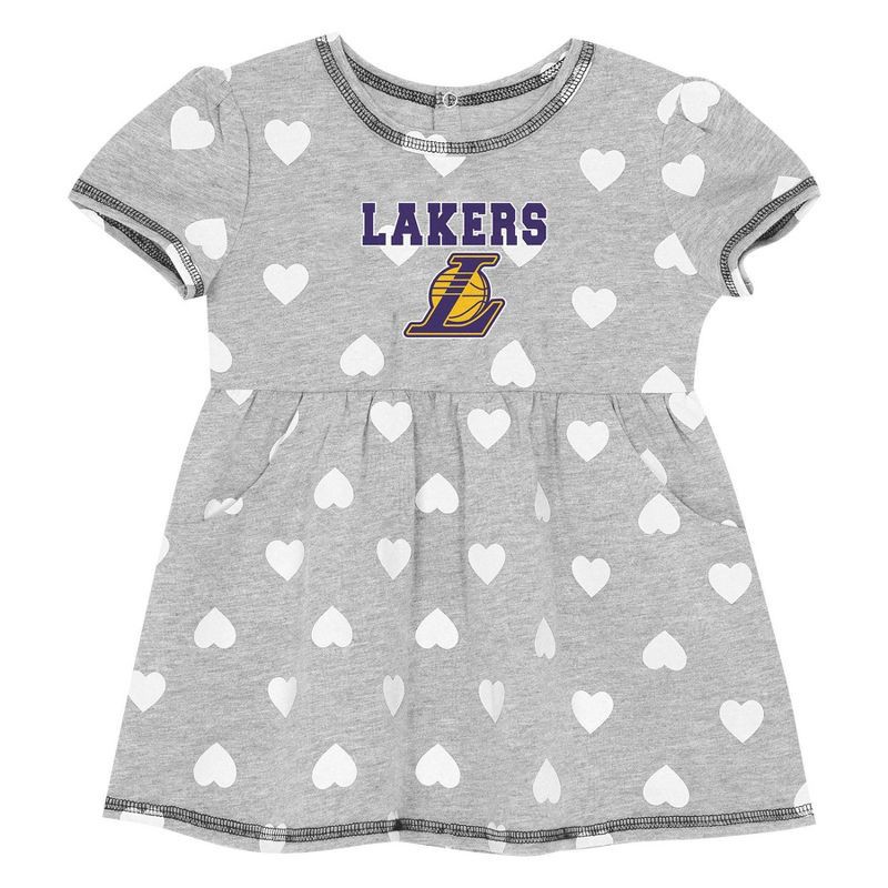 slide 2 of 3, NBA Los Angeles Lakers Toddler Gray Dress - 4T, 1 ct