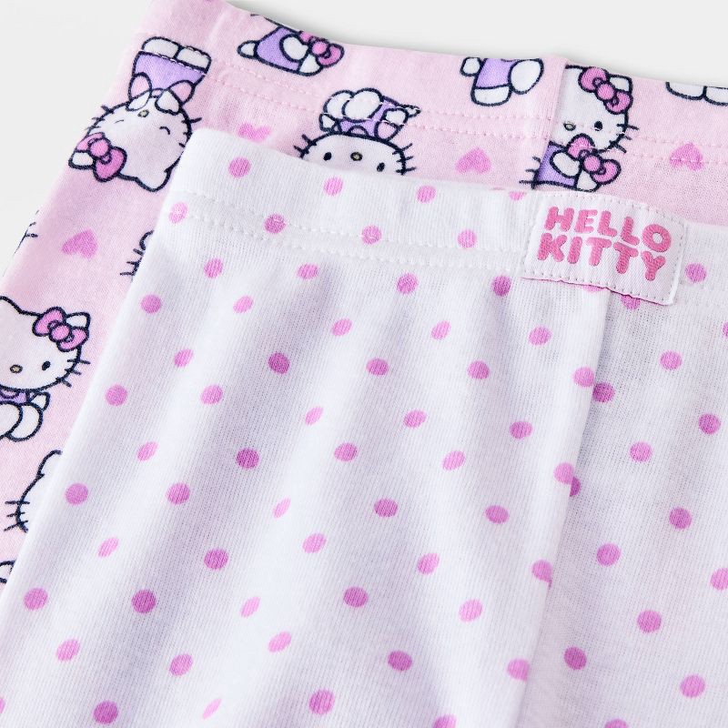 slide 4 of 4, Toddler Girls' 4pc Snug Fit Hello Kitty Cotton Pajama Set - Pink 5T, 4 ct