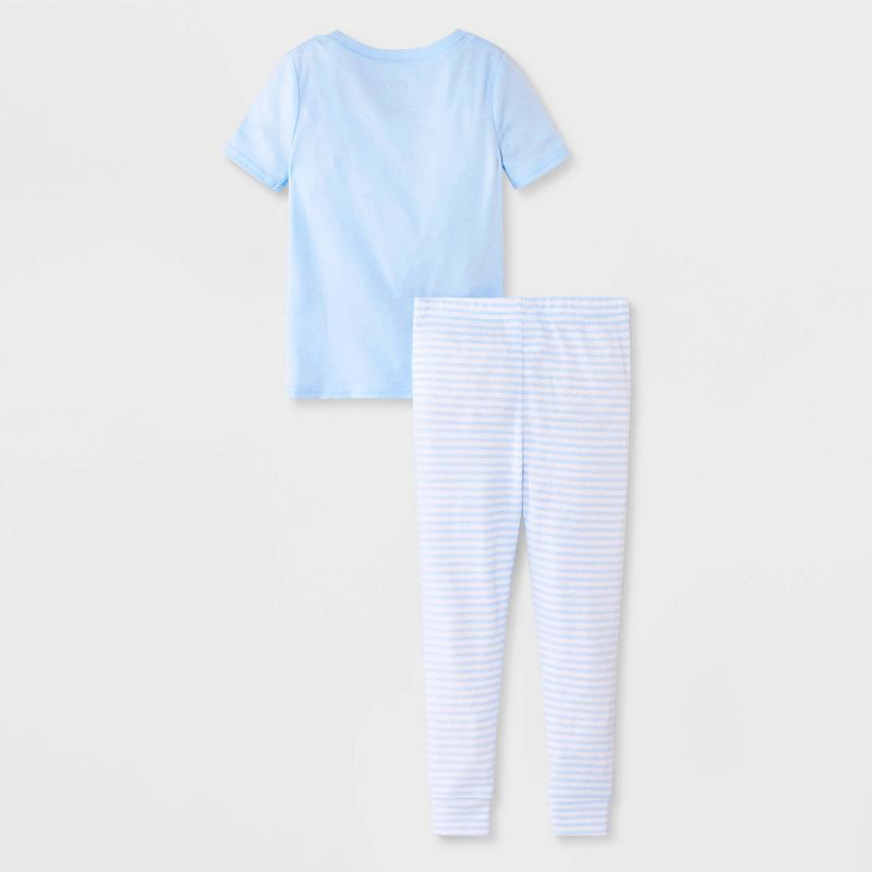 slide 2 of 4, Toddler Girls' 4pc Hot Wheels Cotton Pajama Set - Blue/Tan 5T, 4 ct