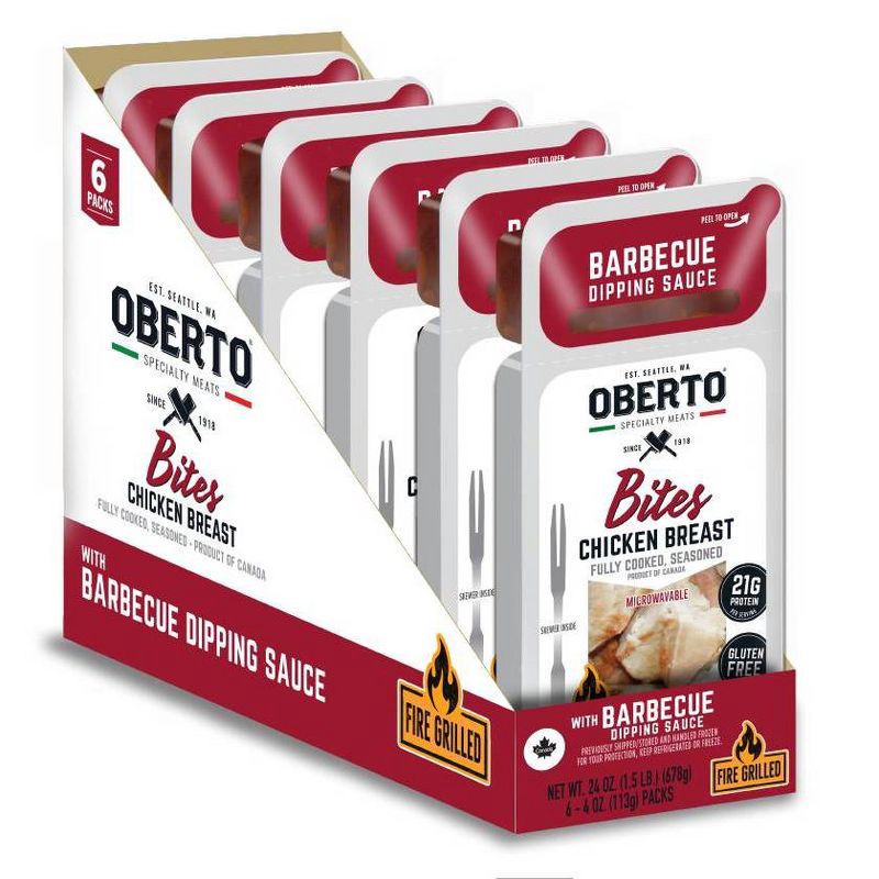 slide 2 of 3, Oberto Chicken Bites - BBQ - 4oz, 4 oz
