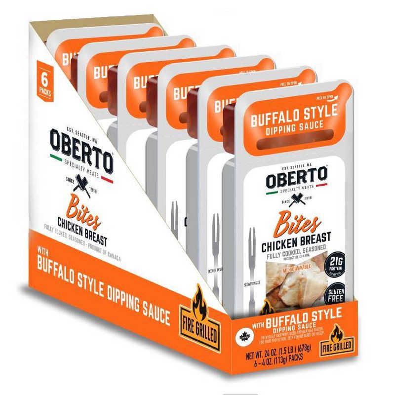 slide 2 of 3, Oberto Chicken Bites - Buffalo - 4oz, 4 oz