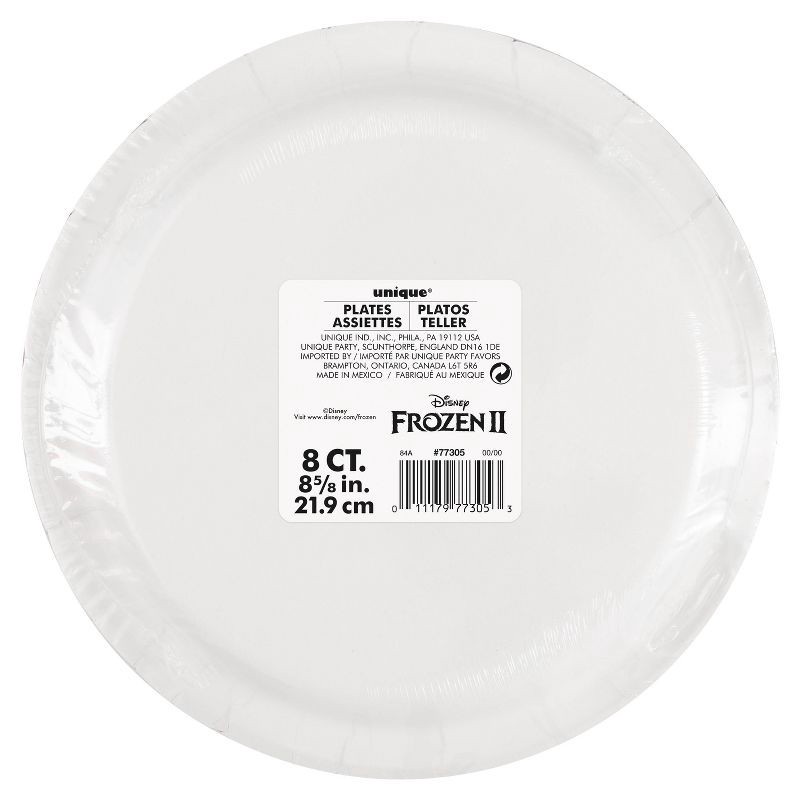 slide 2 of 4, Frozen 9" 8ct Paper Party Dinner Plates, 8 ct