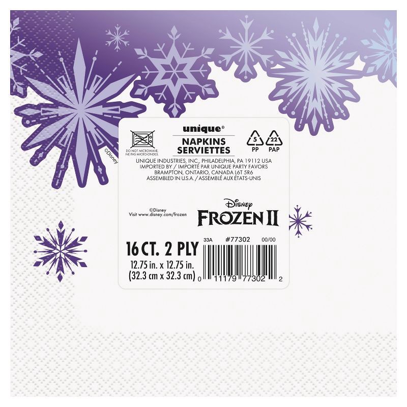 slide 2 of 4, Frozen 16ct Paper Party Lunch Napkins, 16 ct