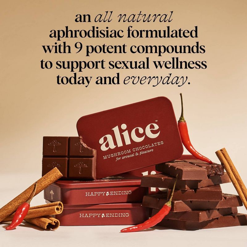 slide 12 of 12, Alice Mushrooms Happy Ending Mushroom Dietary Supplement Chocolates - 8ct, 8 ct