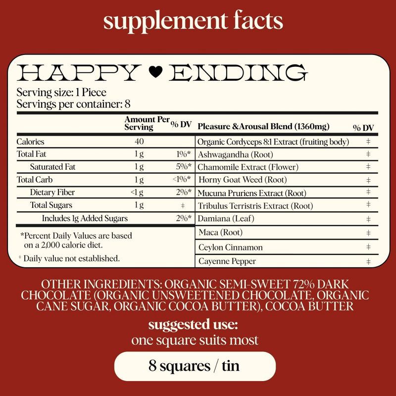 slide 9 of 12, Alice Mushrooms Happy Ending Mushroom Dietary Supplement Chocolates - 8ct, 8 ct