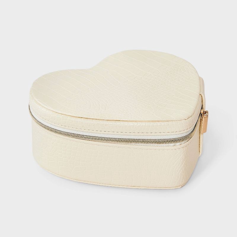 slide 1 of 2, Heart Jewelry Organizer - A New Day™ Cream, 1 ct