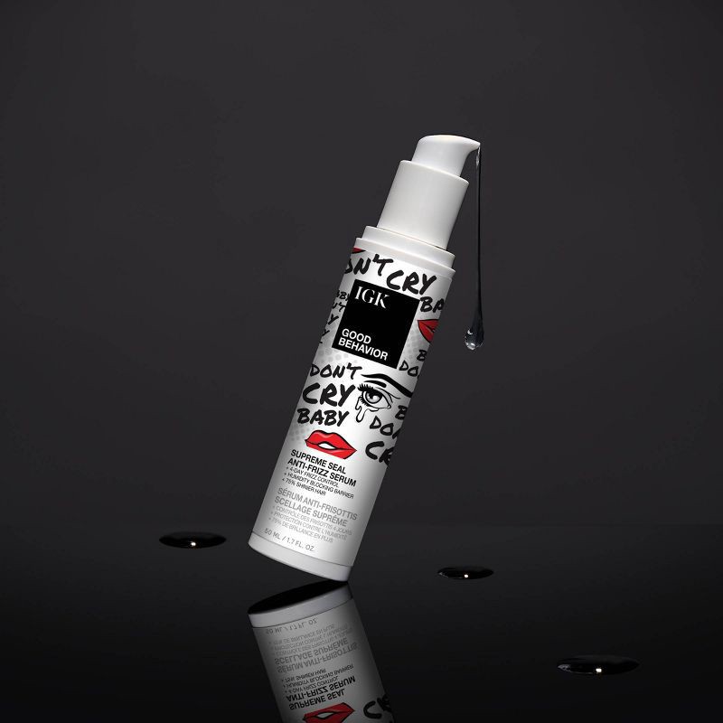 slide 5 of 7, IGK Good Behavior Supreme Seal Anti-Frizz Serum - 1.7oz, 1.7 oz
