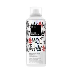 IGK Good Behavior Flexible Anti Frizz Hairspray: Aerosol, For All Hair Types, 5 oz, Hair Styling & Heat Protection
