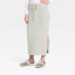 Women's Boucle Maxi Sweater Pencil Skirt - Universal Thread™ Light Gray S