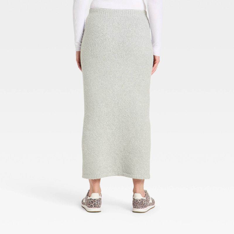 slide 2 of 3, Women's Boucle Maxi Sweater Pencil Skirt - Universal Thread™ Light Gray M, 1 ct