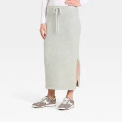 Women's Boucle Maxi Sweater Pencil Skirt - Universal Thread™ Light Gray M