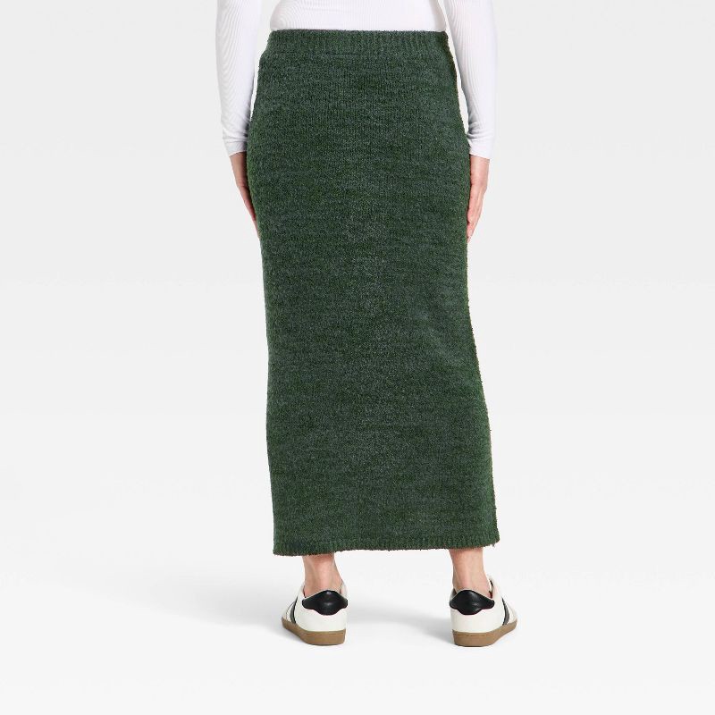 slide 2 of 3, Women's Boucle Maxi Sweater Pencil Skirt - Universal Thread™ Dark Green L, 1 ct