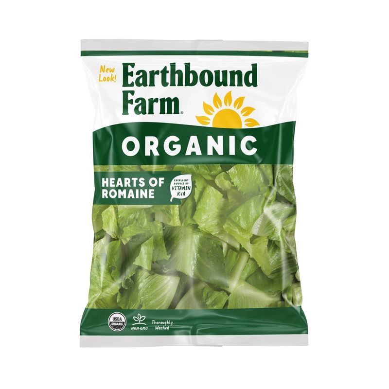 slide 1 of 4, Earthbound Farm Fresh Organic Chopped Hearts of Romaine Lettuce - 10oz, 10 oz
