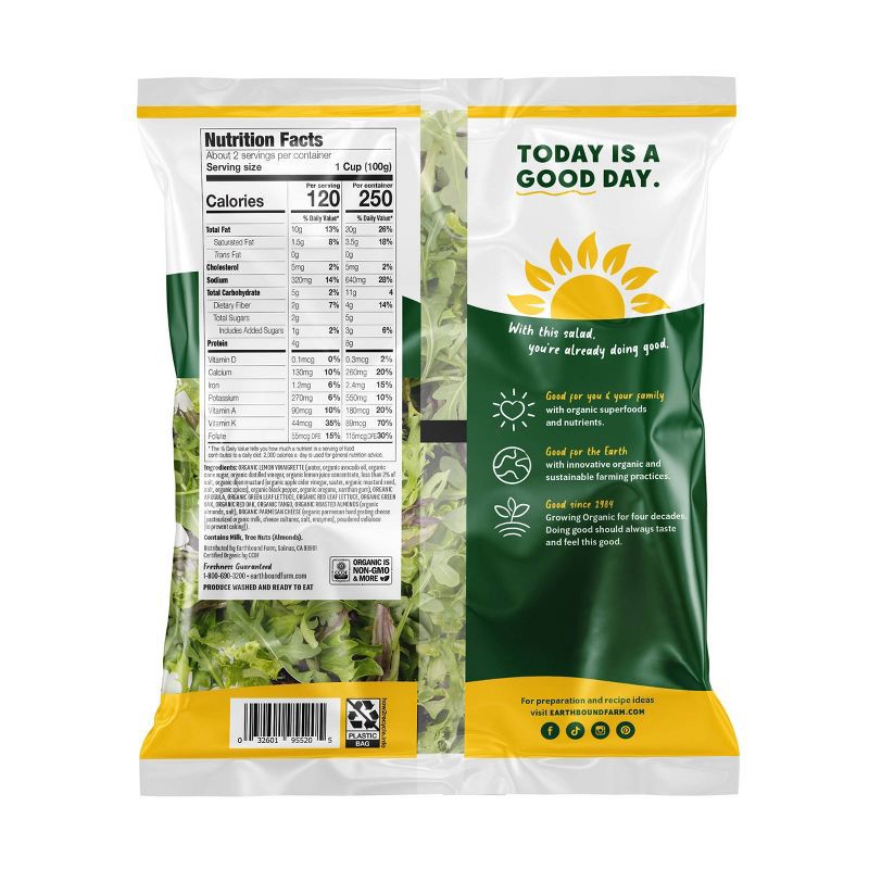 slide 4 of 4, Earthbound Farm Organic Lemon Arugula Salad Kit - 7.1oz, 7.1 oz