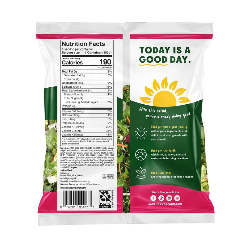slide 4 of 4, Earthbound Farm Organic Golden Balsamic Salad Kit - 5.35oz, 5.35 oz
