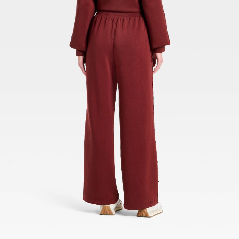 slide 3 of 5, Women's Airy Sleek Lace Detail Track Pants - All In Motion™ Maroon S, 1 ct