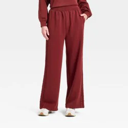 Women's Airy Sleek Lace Detail Track Pants - All In Motion™ Maroon S
