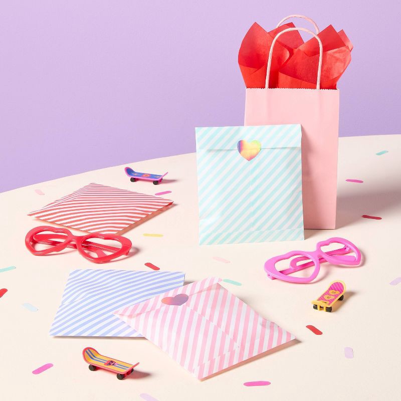 slide 2 of 3, 16ct Valentine's Day Mini Skateboards Party Favor Set - Spritz™, 16 ct