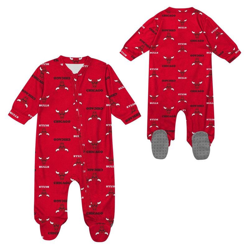slide 1 of 3, NBA Chicago Bulls Newborn Bodysuit - 0-3 Months, 1 ct