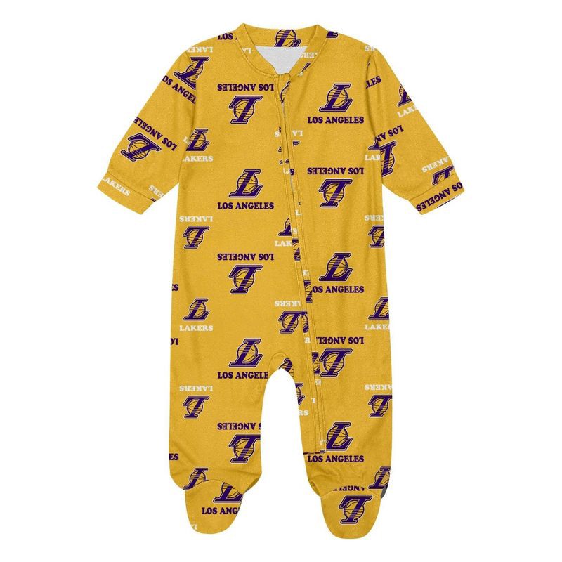 slide 2 of 3, NBA Los Angeles Lakers Newborn Bodysuit - 3-6 Months, 1 ct