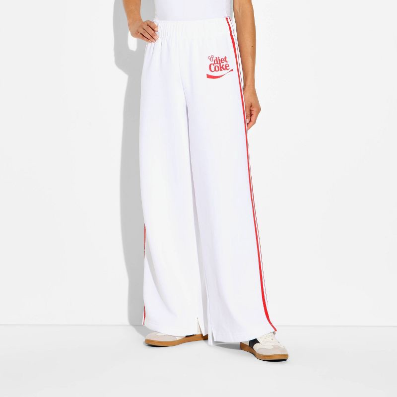 slide 2 of 3, Women's Diet Coke Graphic Sweatpants - White XL, 1 ct