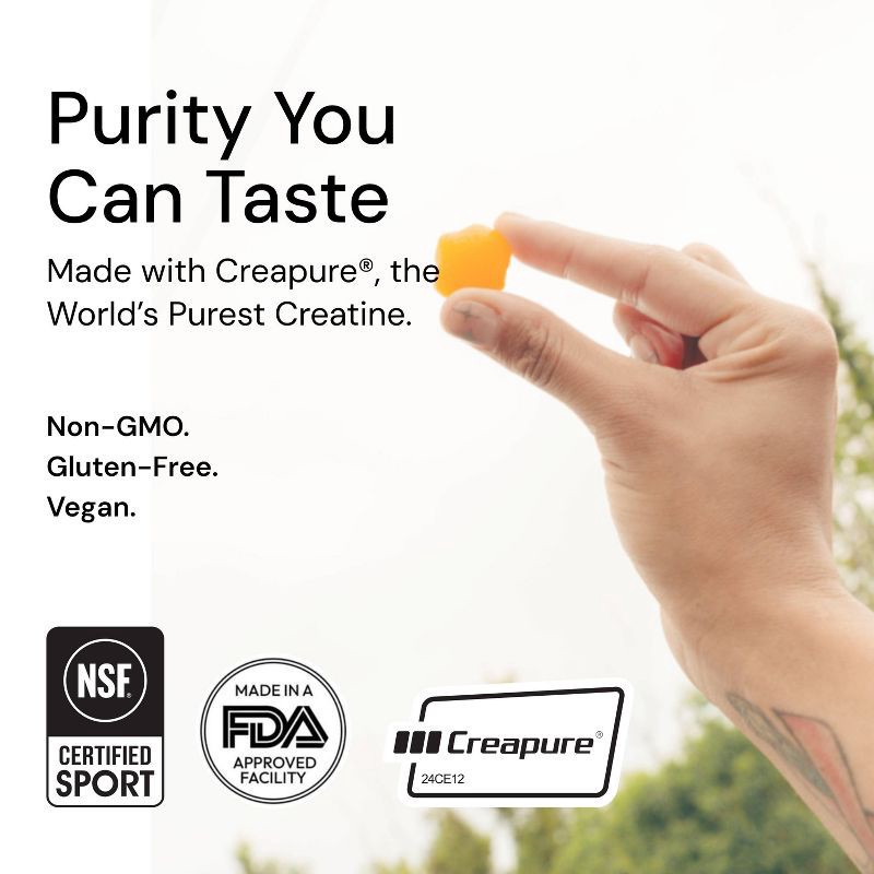slide 6 of 10, Create Wellness Creatine Monohydrate Sports Nutrition Supplements Gummies - Orange - 8oz/45ct, 8 oz, 45 ct