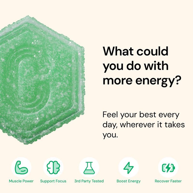 slide 5 of 10, Create Wellness Creatine Monohydrate Sports Nutrition Supplements Gummies - Sour Green Apple - 8oz/45ct, 8 oz, 45 ct