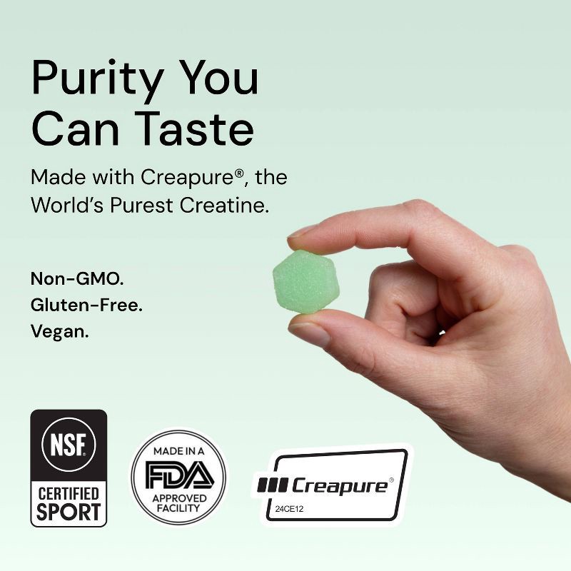 slide 6 of 10, Create Wellness Creatine Monohydrate Sports Nutrition Supplements Gummies - Sour Green Apple - 8oz/45ct, 8 oz, 45 ct