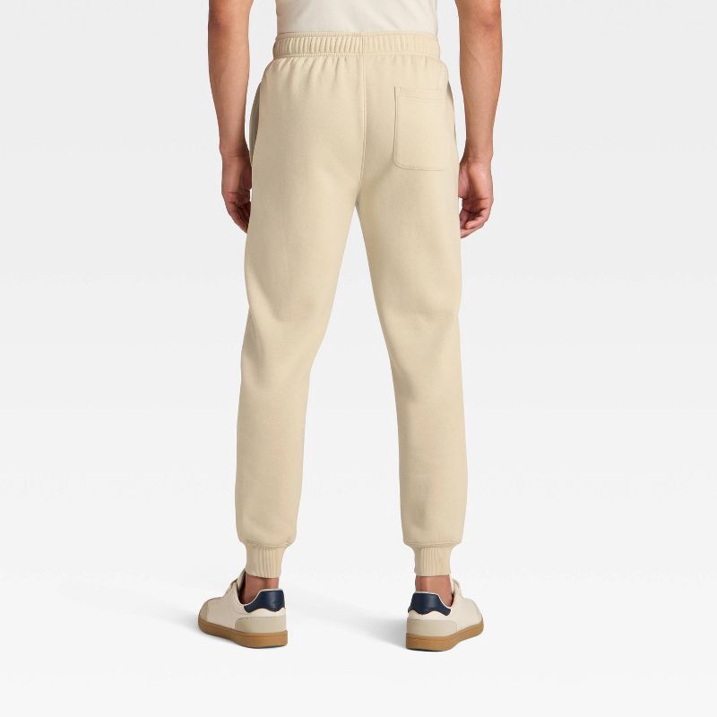 slide 2 of 3, Men's Fleece Jogger Pants - Goodfellow & Co™ Cream XXL, 1 ct