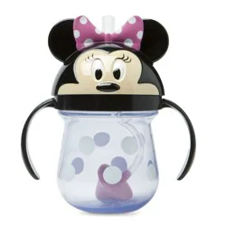 Disney 7oz Minnie Mouse Weighted Straw Trainer Cup - 9m+: BPA-Free, Silicone, Leakproof