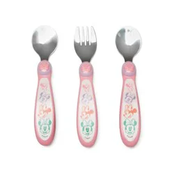 Disney 3pc Minnie Mouse Baby Utensils Set with 2 Spoons and a Fork