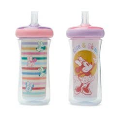 Disney 9oz Polypropylene Minnie Mouse Insulated Straw Cups - 2pk