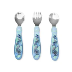 Disney 3pc Stitch Baby Utensils Set with 2 Spoons and a Fork