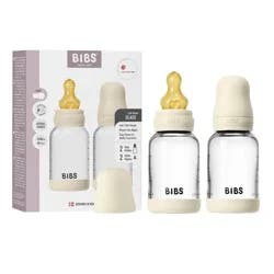 Bibs Glass Baby Bottle Set with Latex Nipple - 4 fl oz/2pk