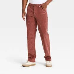 Men's Straight Fit Corduroy Pants - Goodfellow & Co™ Mauve 36x32