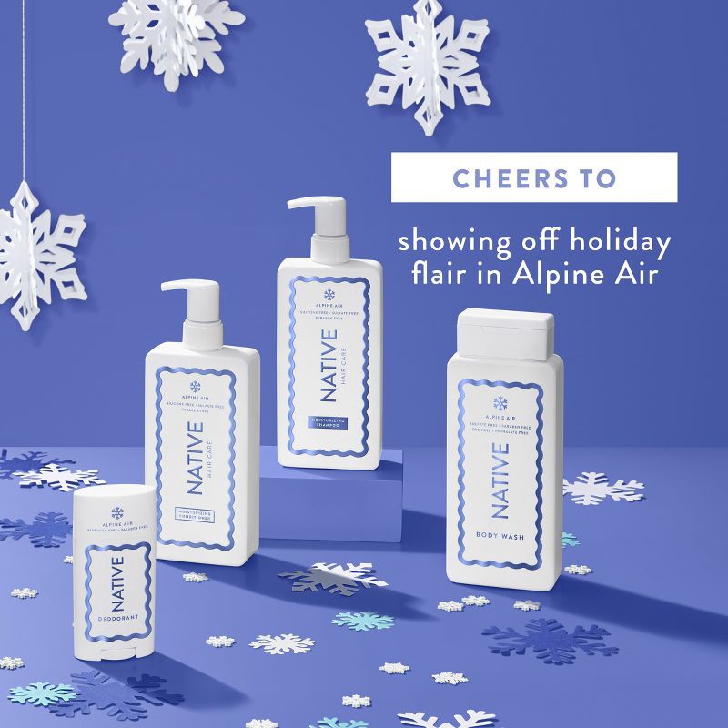 slide 6 of 9, Native Holiday Limited Edition Aluminum-Free Deodorant - Alpine Air - 2.65oz, 2.65 oz
