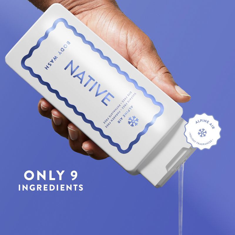 slide 4 of 9, Native Holiday Limited Edition Sulfate-Free Body Wash - Alpine Air - 18 fl oz, 18 fl oz