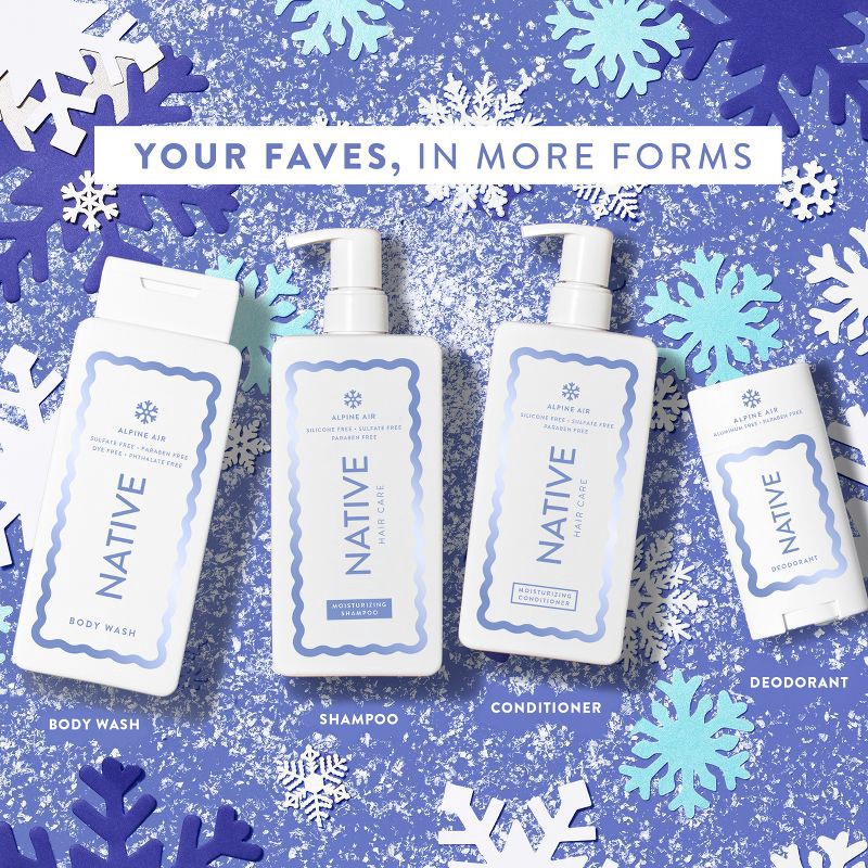 slide 6 of 9, Native Holiday Limited Edition Sulfate-Free Body Wash - Alpine Air - 18 fl oz, 18 fl oz