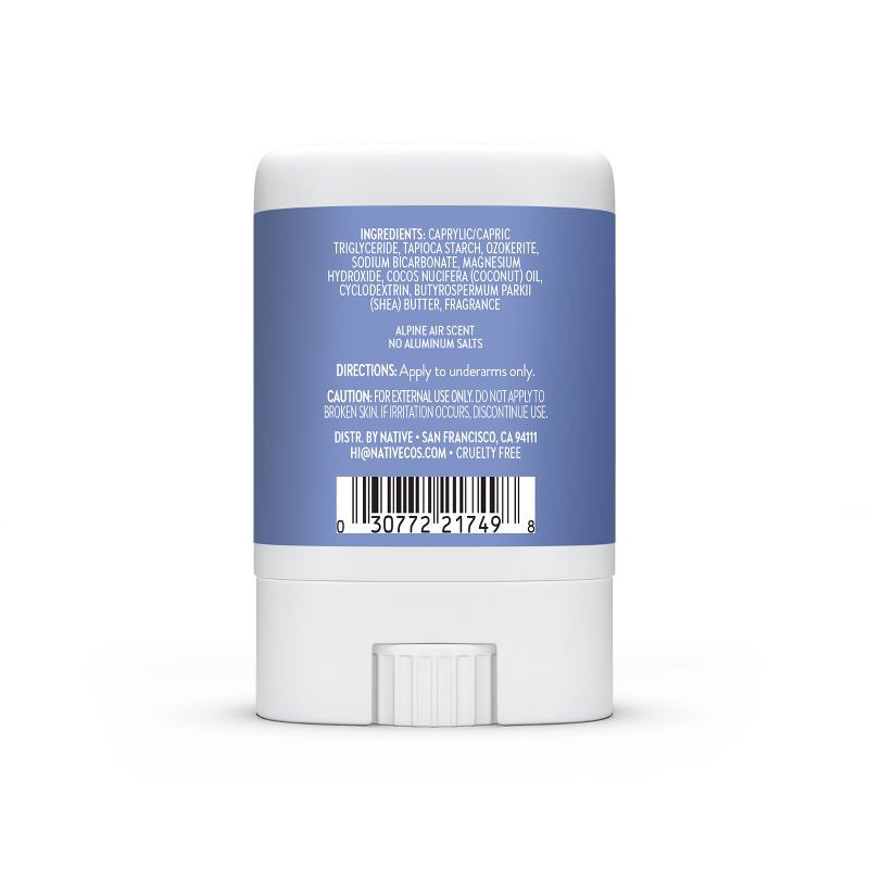 slide 8 of 9, Native Holiday Limited Edition Aluminum-Free Mini Deodorant - Travel Size - Alpine Air - 0.35oz, 0.35 oz