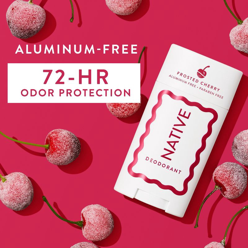 slide 3 of 7, Native Holiday Limited Edition Aluminum-Free Deodorant - Frosted Cherry - 2.65oz, 2.65 oz
