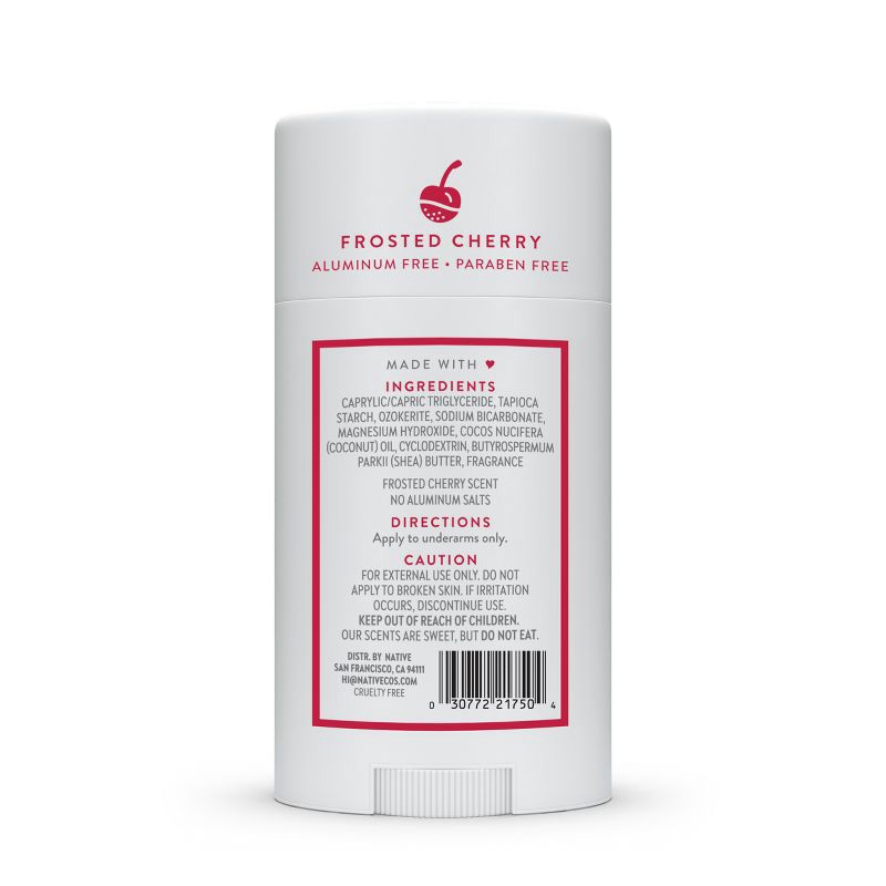 slide 7 of 7, Native Holiday Limited Edition Aluminum-Free Deodorant - Frosted Cherry - 2.65oz, 2.65 oz