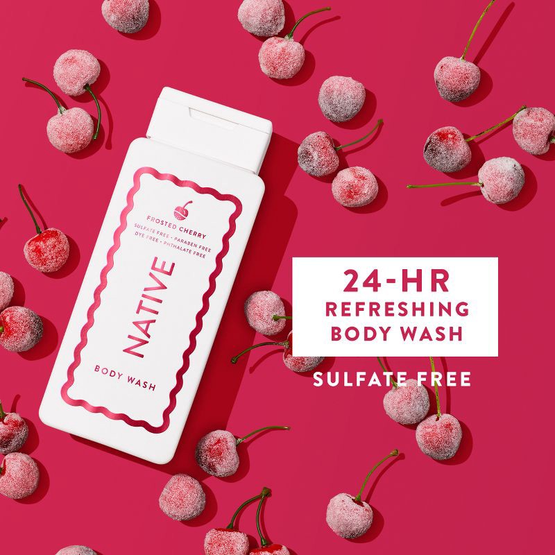slide 3 of 9, Native Holiday Limited Edition Sulfate-Free Body Wash - Frosted Cherry - 18 fl oz, 18 fl oz