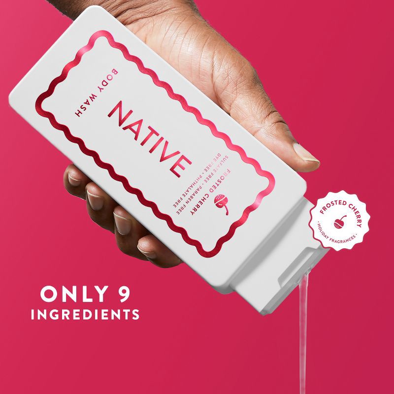 slide 4 of 9, Native Holiday Limited Edition Sulfate-Free Body Wash - Frosted Cherry - 18 fl oz, 18 fl oz