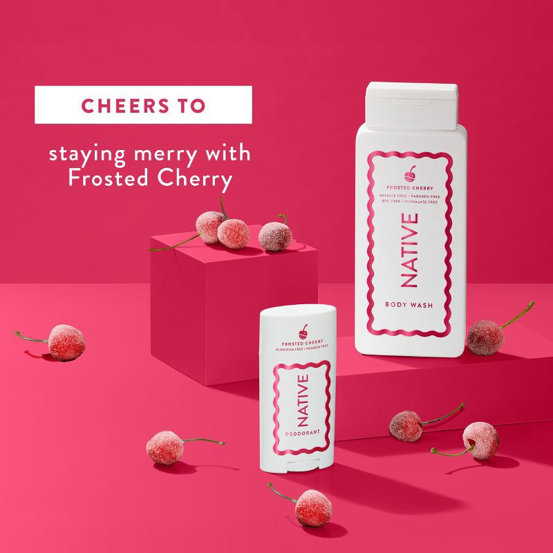 slide 5 of 9, Native Holiday Limited Edition Sulfate-Free Body Wash - Frosted Cherry - 18 fl oz, 18 fl oz
