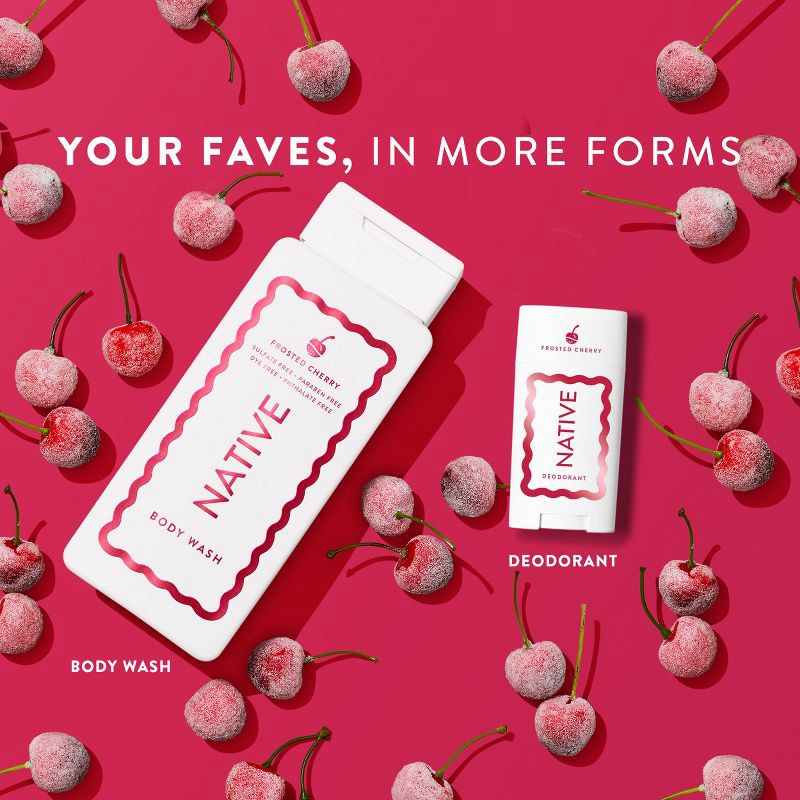 slide 6 of 9, Native Holiday Limited Edition Sulfate-Free Body Wash - Frosted Cherry - 18 fl oz, 18 fl oz